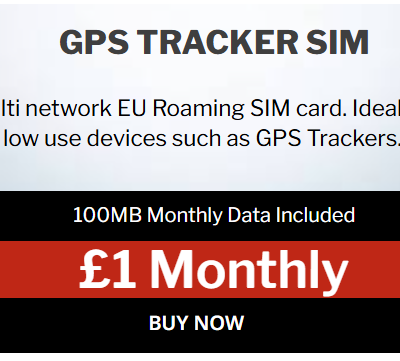 GPS TRACKER SIM (100MB MONTHLY)